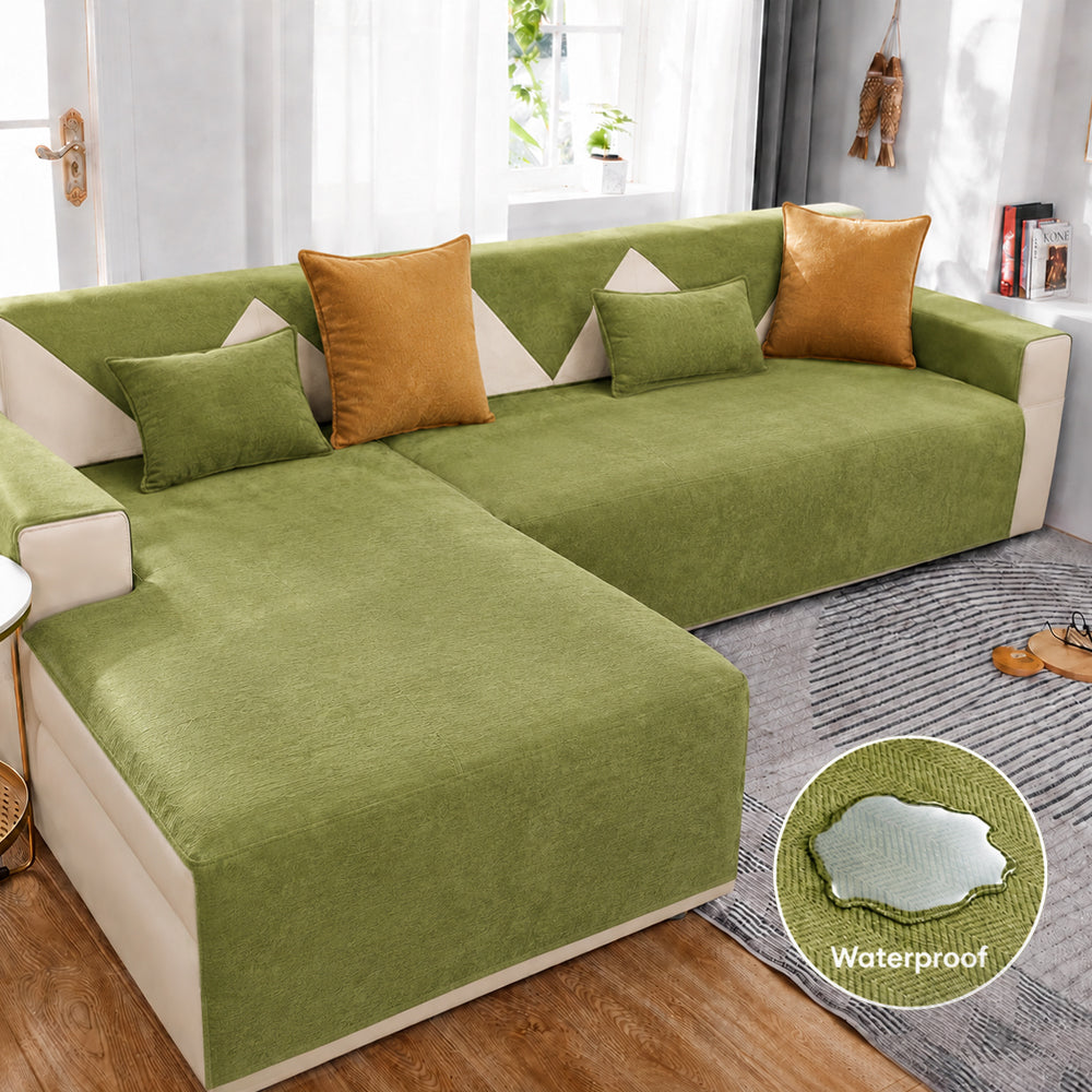 Waterproof All-season Stain-resistant Durable Corner Sofa Cover - Retro