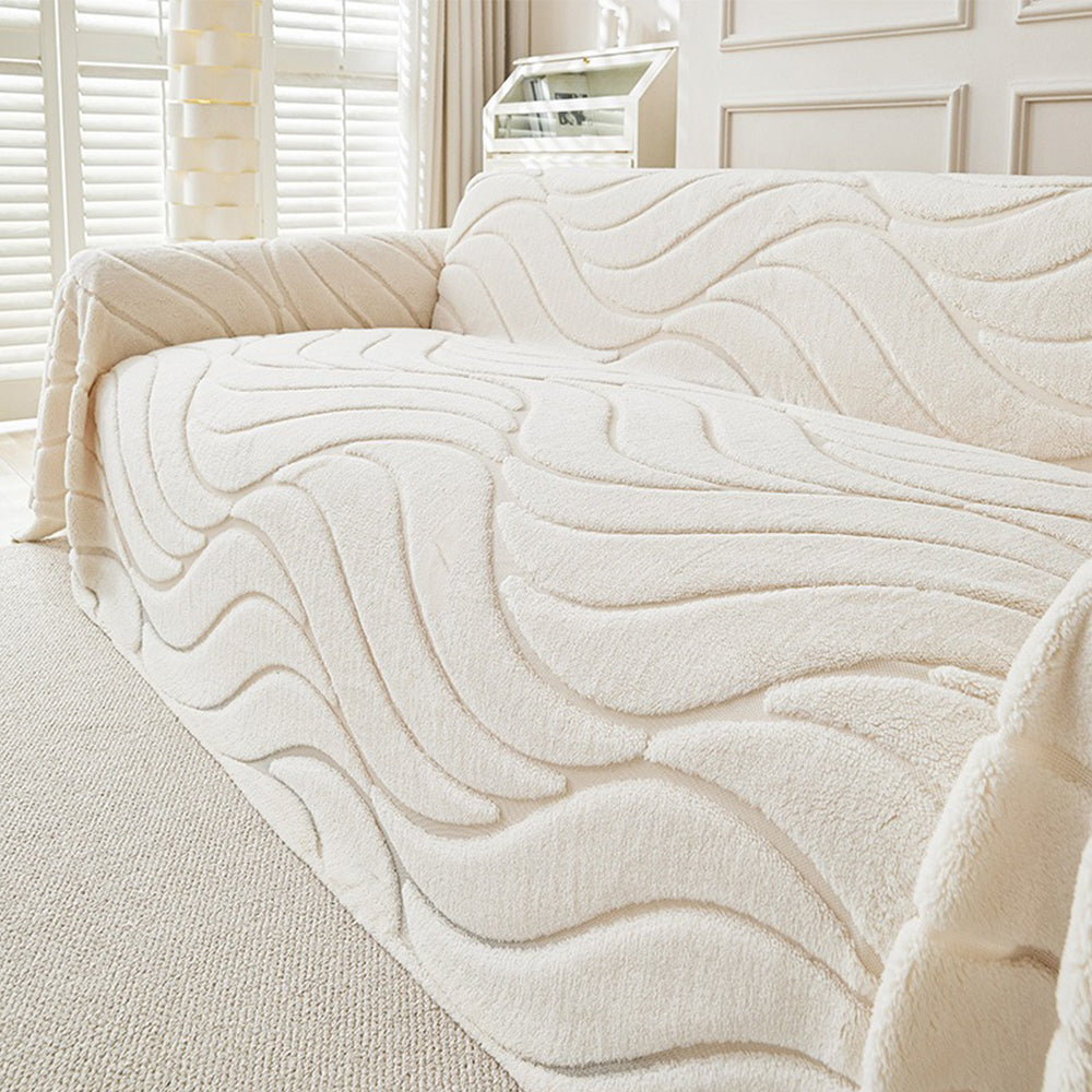 Pet-Friendly Soft Plush Textured Sofa Throw Sofa Cover