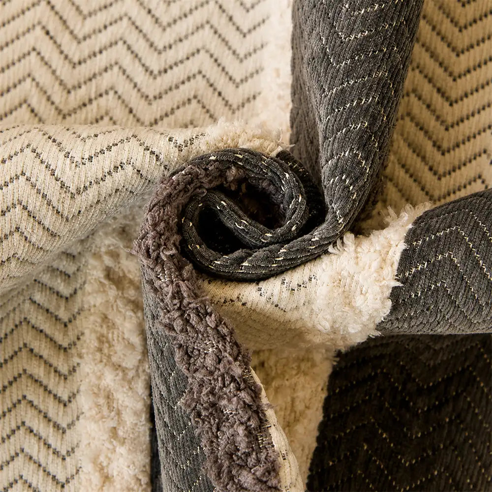 Vintage Striped Chenille Non-Slip Sofa Cover