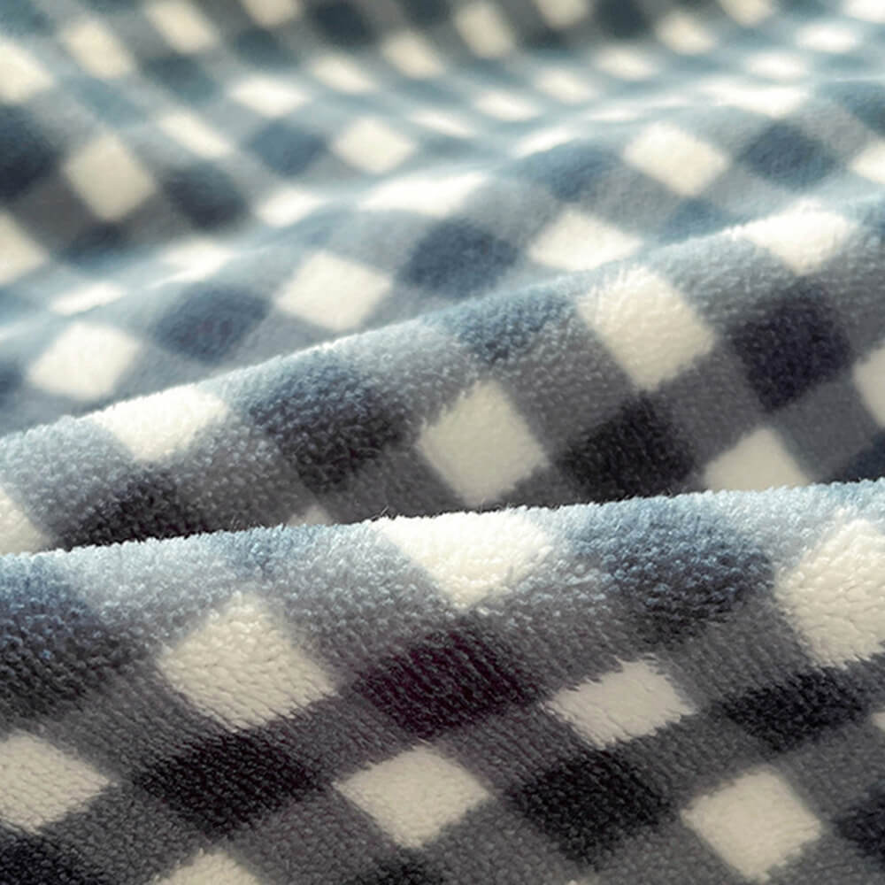 Anti-Static Cosy Plaid Milk Velvet Bed Sheet Set