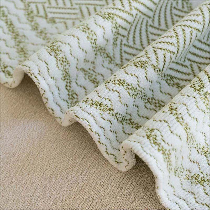 Checkered Pattern Breathable Chenille Sofa Protection Sofa Cover