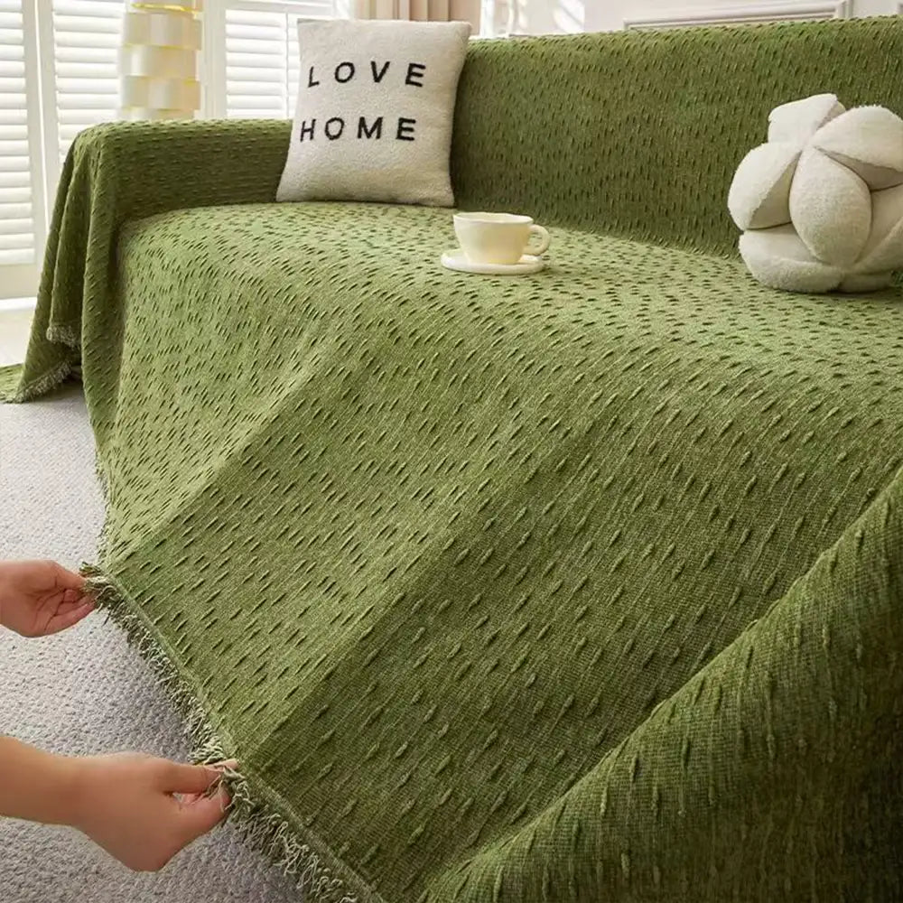 Chenille Jacquard Scratch-Resistant Sofa Throw Blanket Sofa Cover