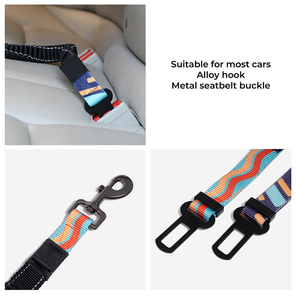 Colourful Buffer Adjustable Dog Car Seat Belt