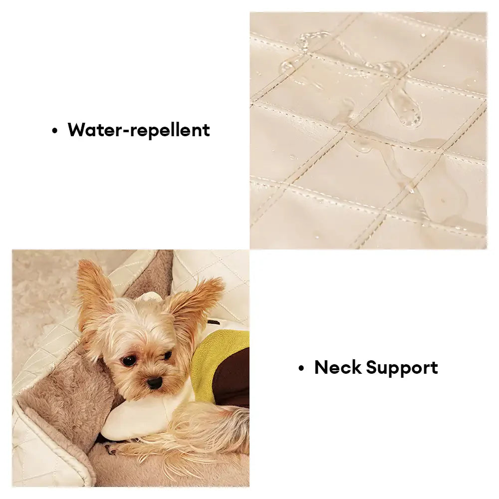 Cosy Diamond Faux Leather Square Dog Bed for Puppies