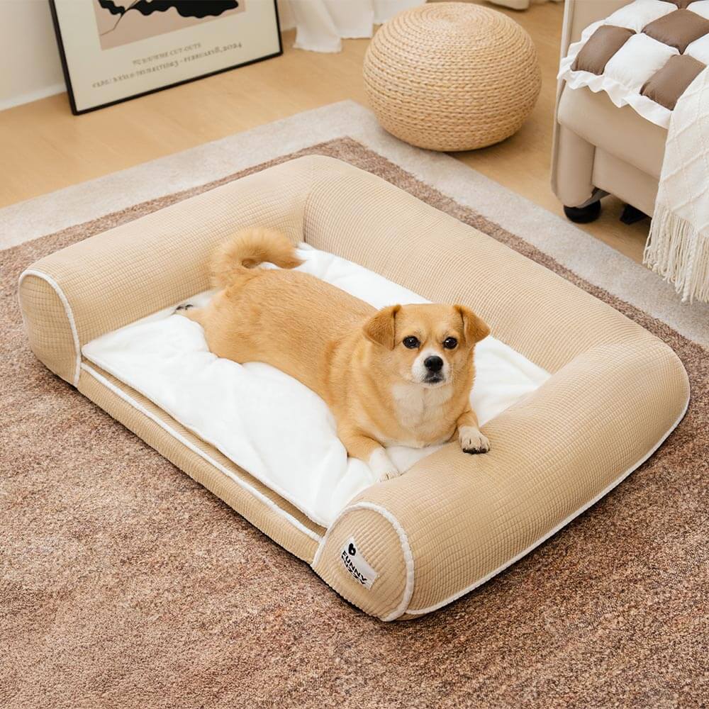Deluxe Flannel Double-Layer Orthopaedic Dog Sofa Bed