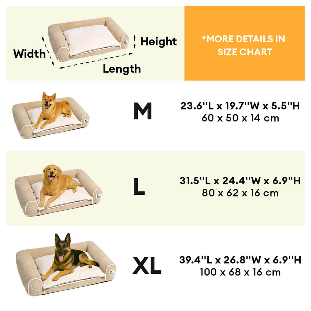 Deluxe Flannel Double-Layer Orthopaedic Dog Sofa Bed