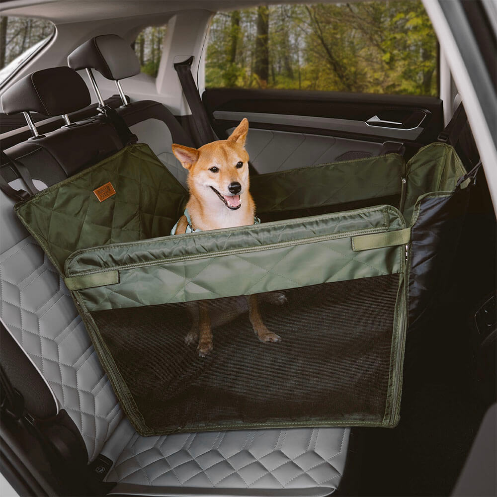 Pet Backseat Extender for Dogs, 600D Fabric Dog Hammock Hard Bot 並行輸入品 Extra Stable Travel Waterproof Dog Car Back Seat Extender
