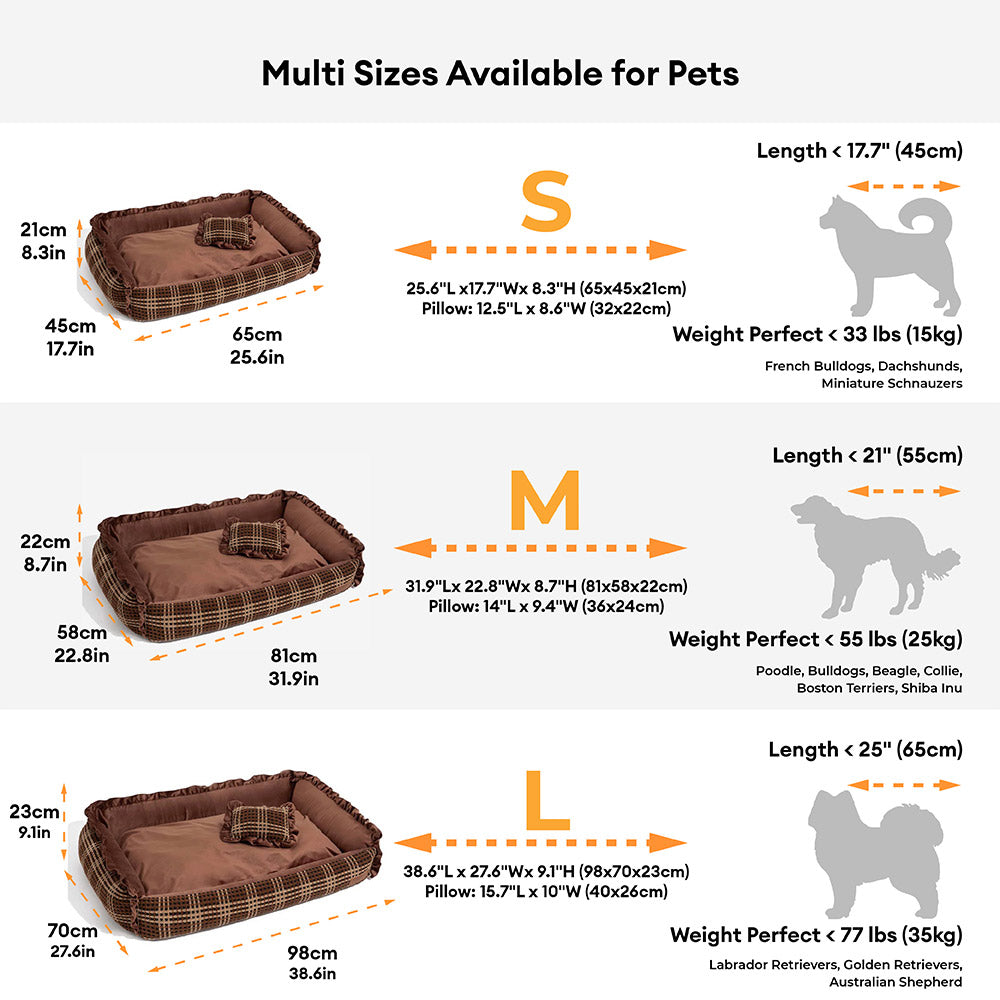 Classic Luxury Washable Cosy Bolster Dog Bed- Bliss Napper