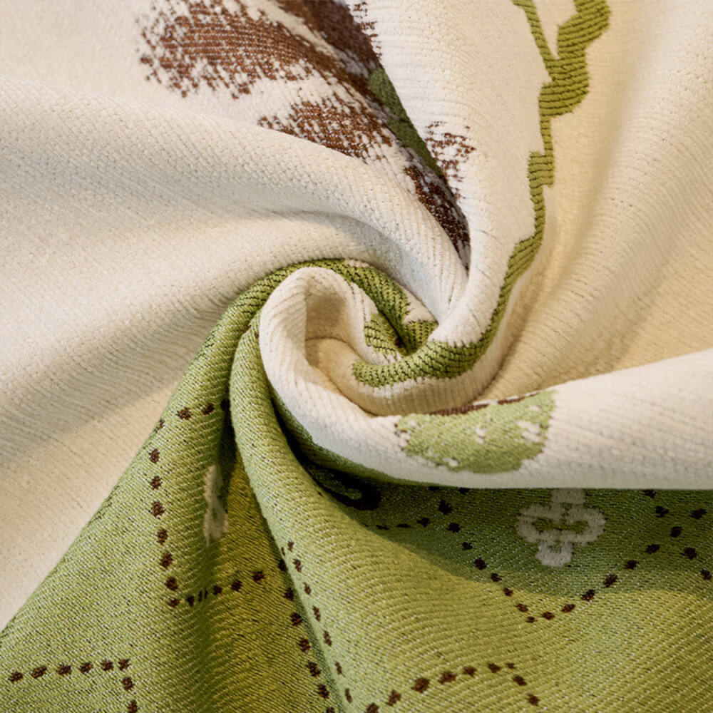 Chenille Scratch-resistant Fabric Pastoral Style Irregular Shaped Non-slip Sofa Cover