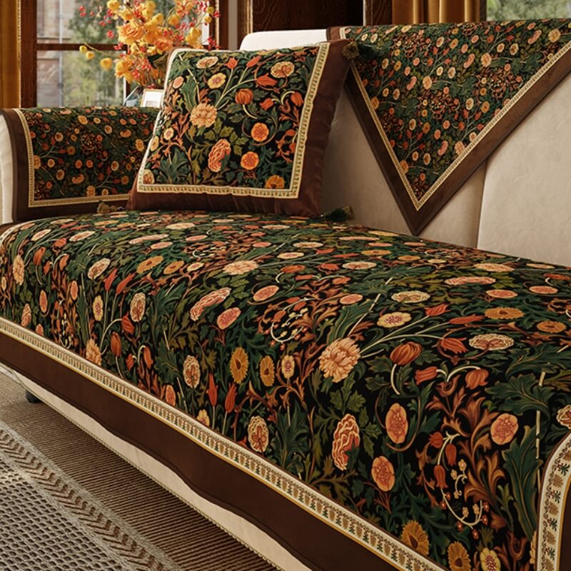 Garden Vintage Luxury Furniture Protective Non-Slip Sofa Covers