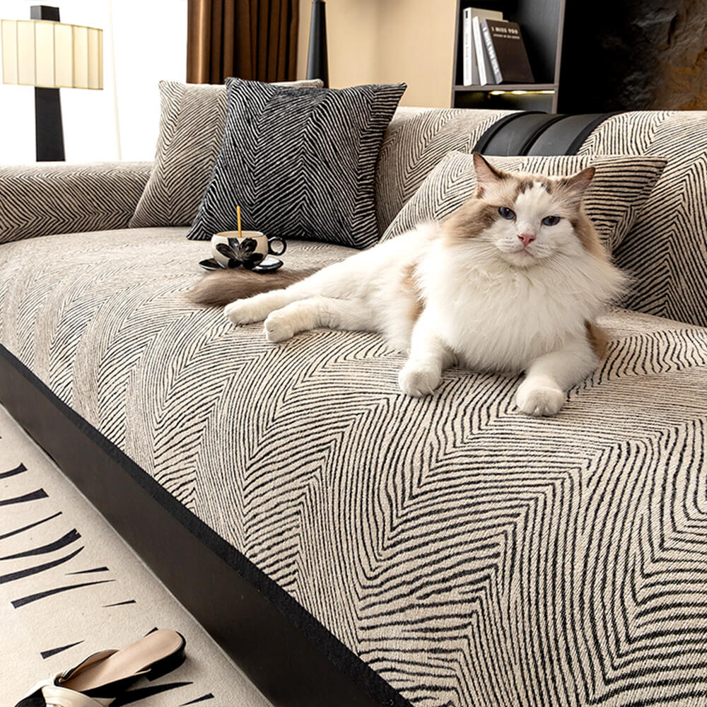 Irregular Tree Pattern Thick Chenille Sofa Cover