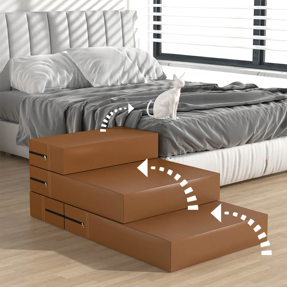 Waterproof Washable PU Leather Modular Multi-Level Pet Steps