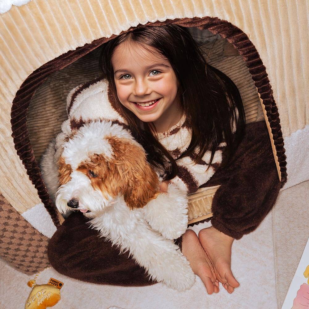Cosy Orthopaedic Kids Indoor Play Castle Bed Dog Tent Bed - Fairytale Dreamland