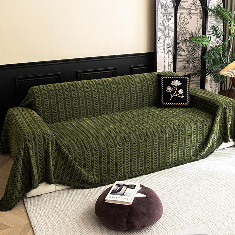 Jacquard Tassel Chenille Sofa Cover Sofa Throws