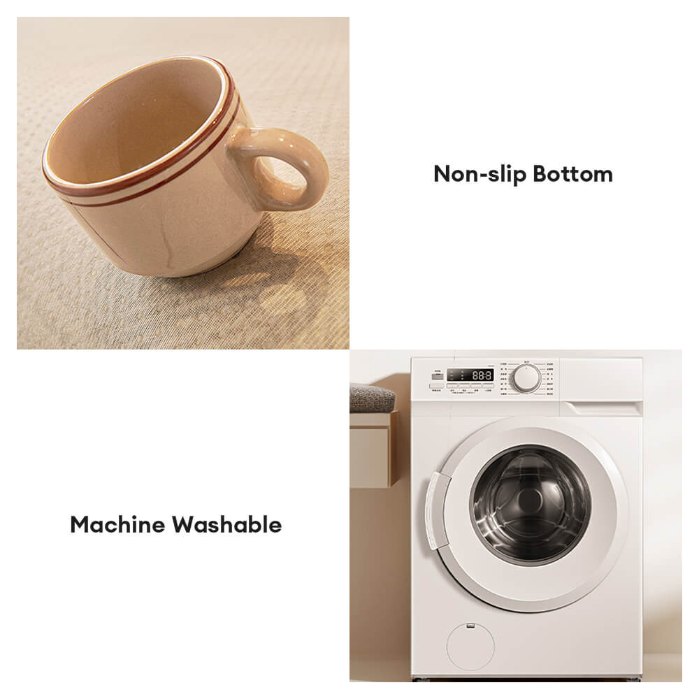 Non-Slip Herringbone Chenille Sofa Cover with Wavy Edges