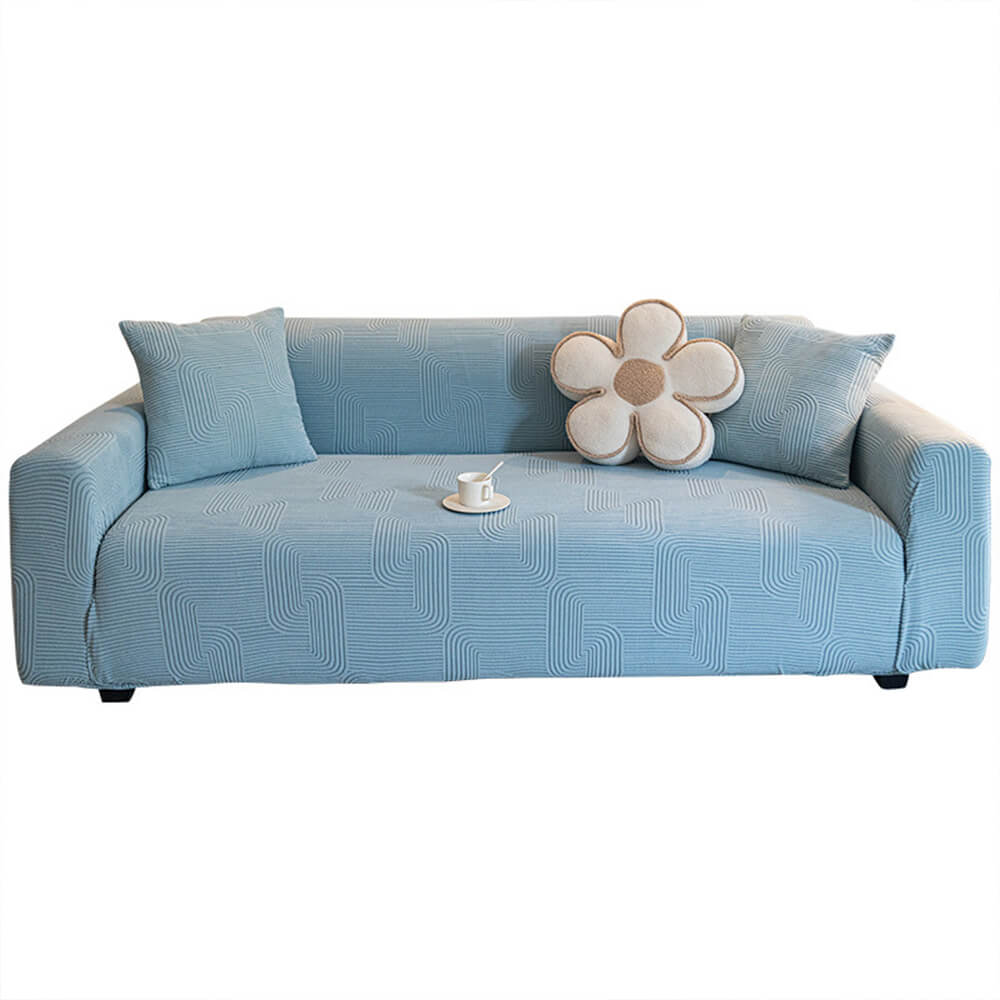All-Seasons Polar Fleece Elastic Full Wrap Anti-Scratch Sofa Cover