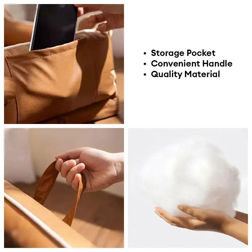 Faux Leather Waterproof Latex Protective Spine Dog Sofa Bed