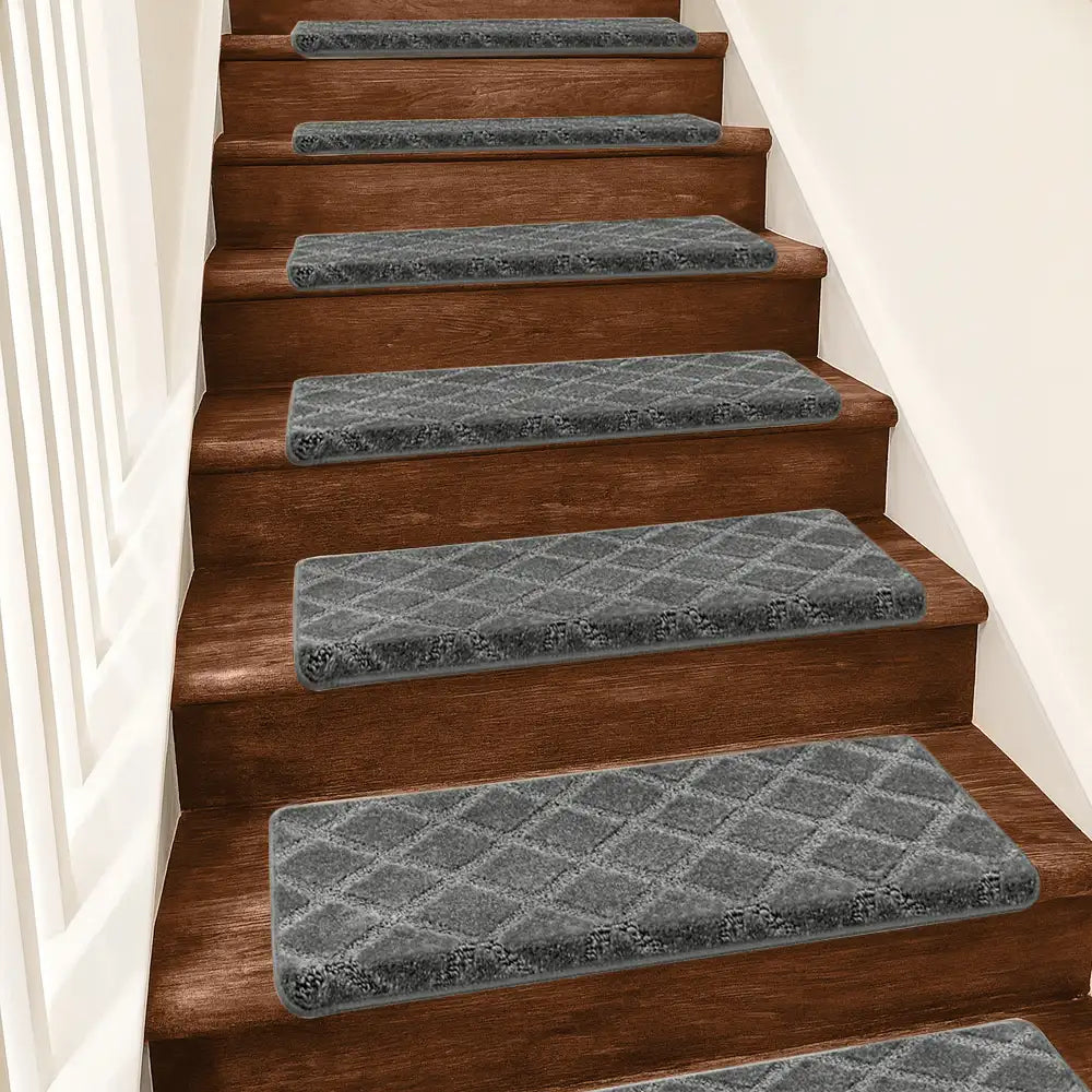 Faux Sisal Diamond Wear-Resistant Stair Protection Bullnose Non Slip Stair Treads