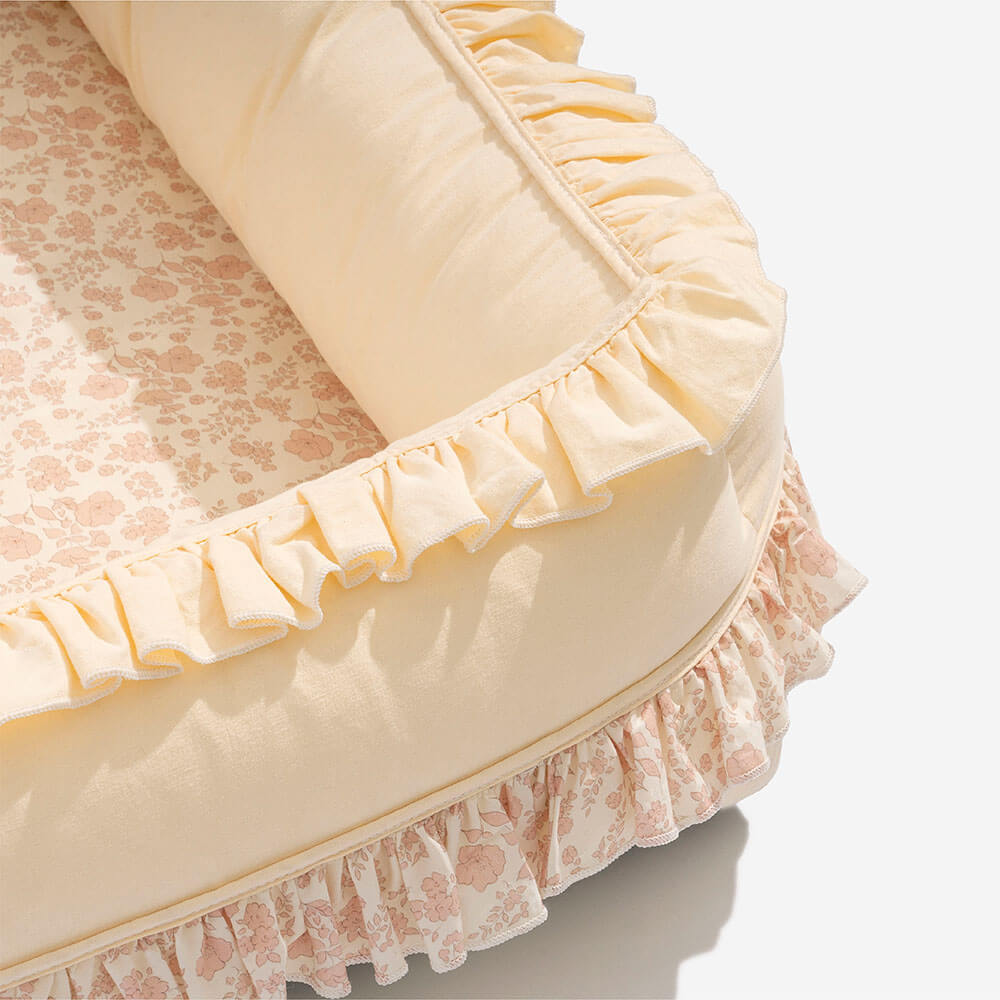 Floral Orthopaedic Dog Bed Calming Pet Bed with Pillow