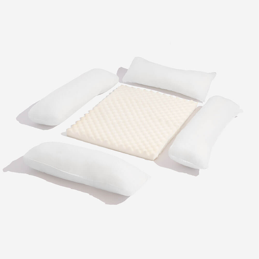 Floral Orthopaedic Dog Bed Calming Pet Bed with Pillow