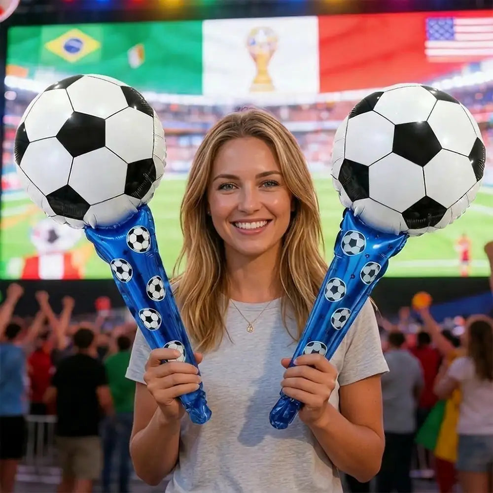 Football Boom Cheering Sticks Balloon Hair Hoop Inflatable Toy