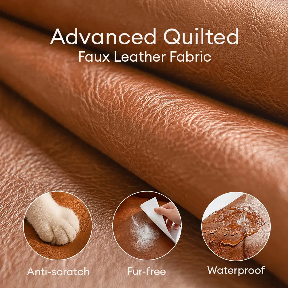 Deluxe Faux Leather Safety Center Console Pet Car Seat and Carrier 3-in-1