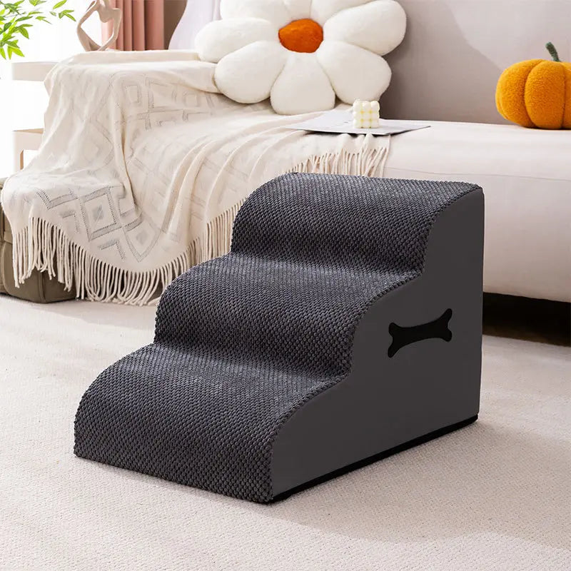 Adjustable Non-Slip Washable Soft Dog Steps with Gentle Ramp