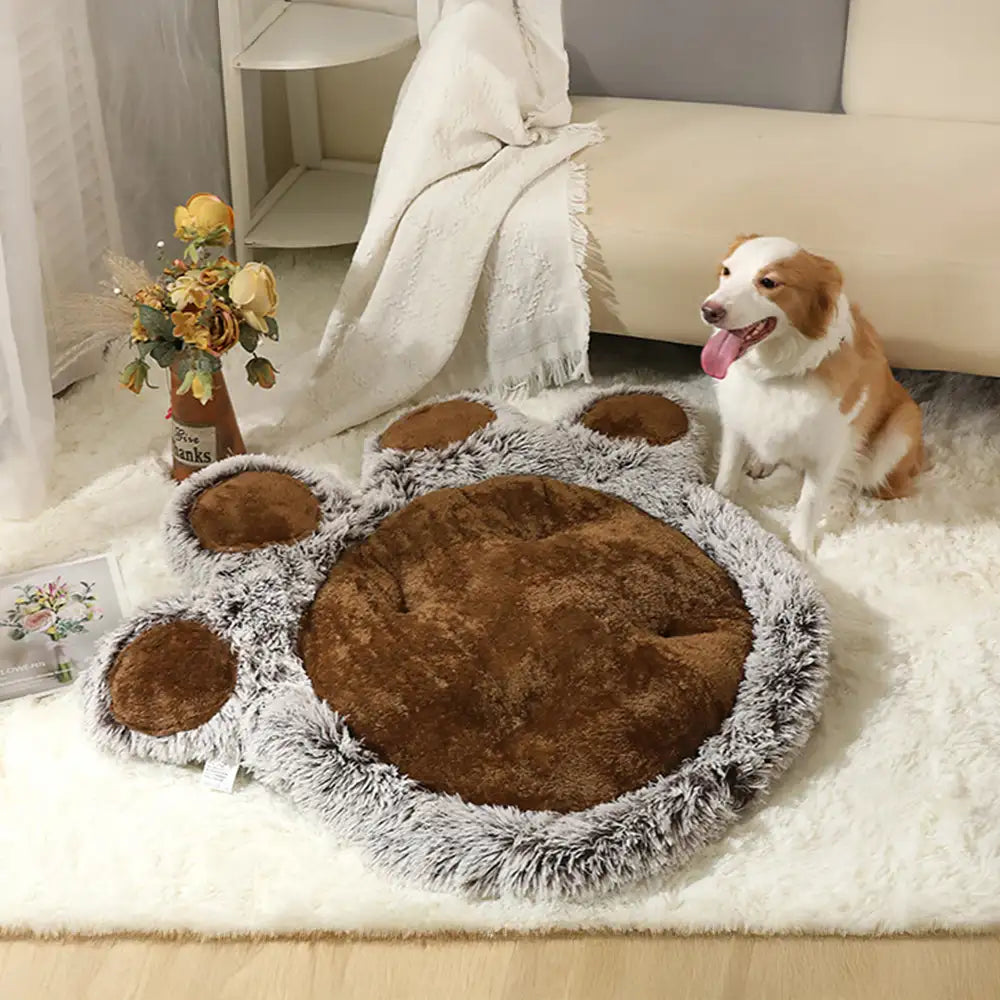 Bear Paw Plush Fluffy Comfortable Large Space Pet Mat Dog Mat