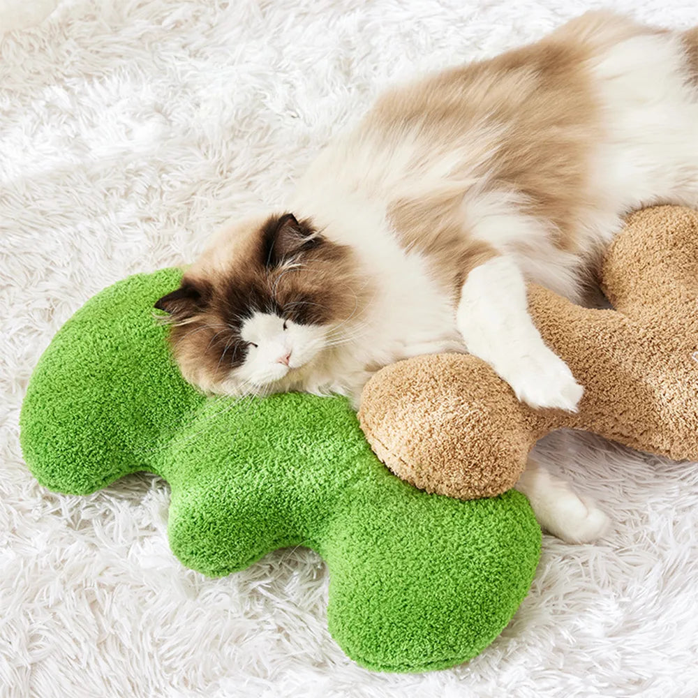 Bone-Shaped Playful Squeaky Dog Toy Pet Pillow