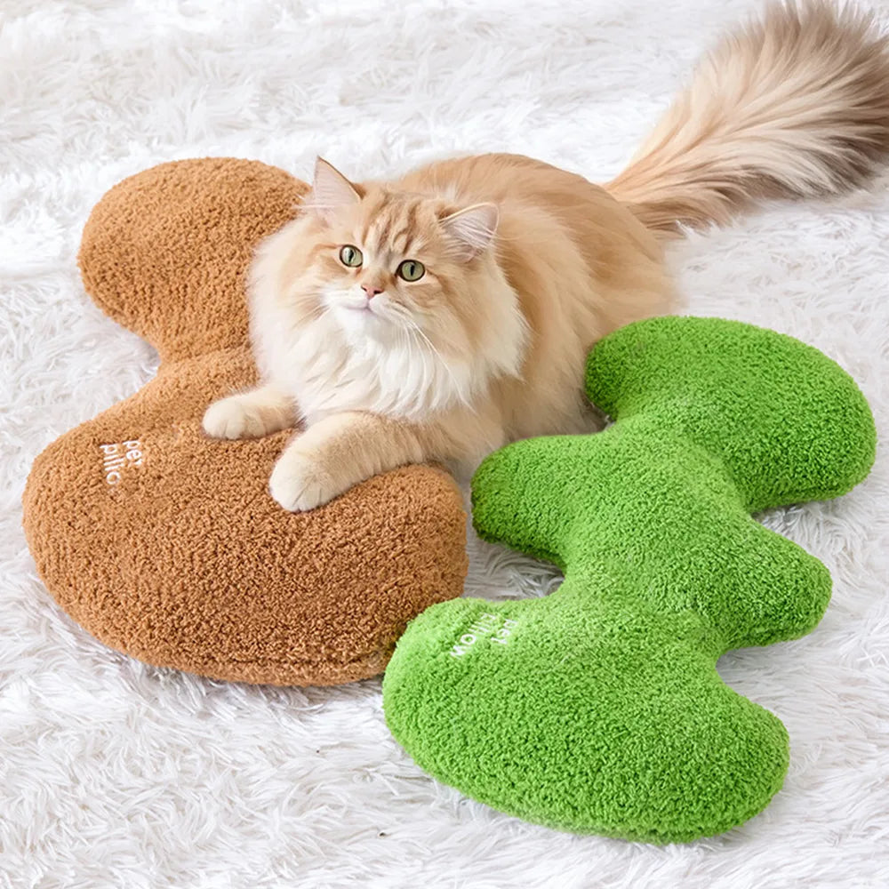 Bone-Shaped Playful Squeaky Dog Toy Pet Pillow