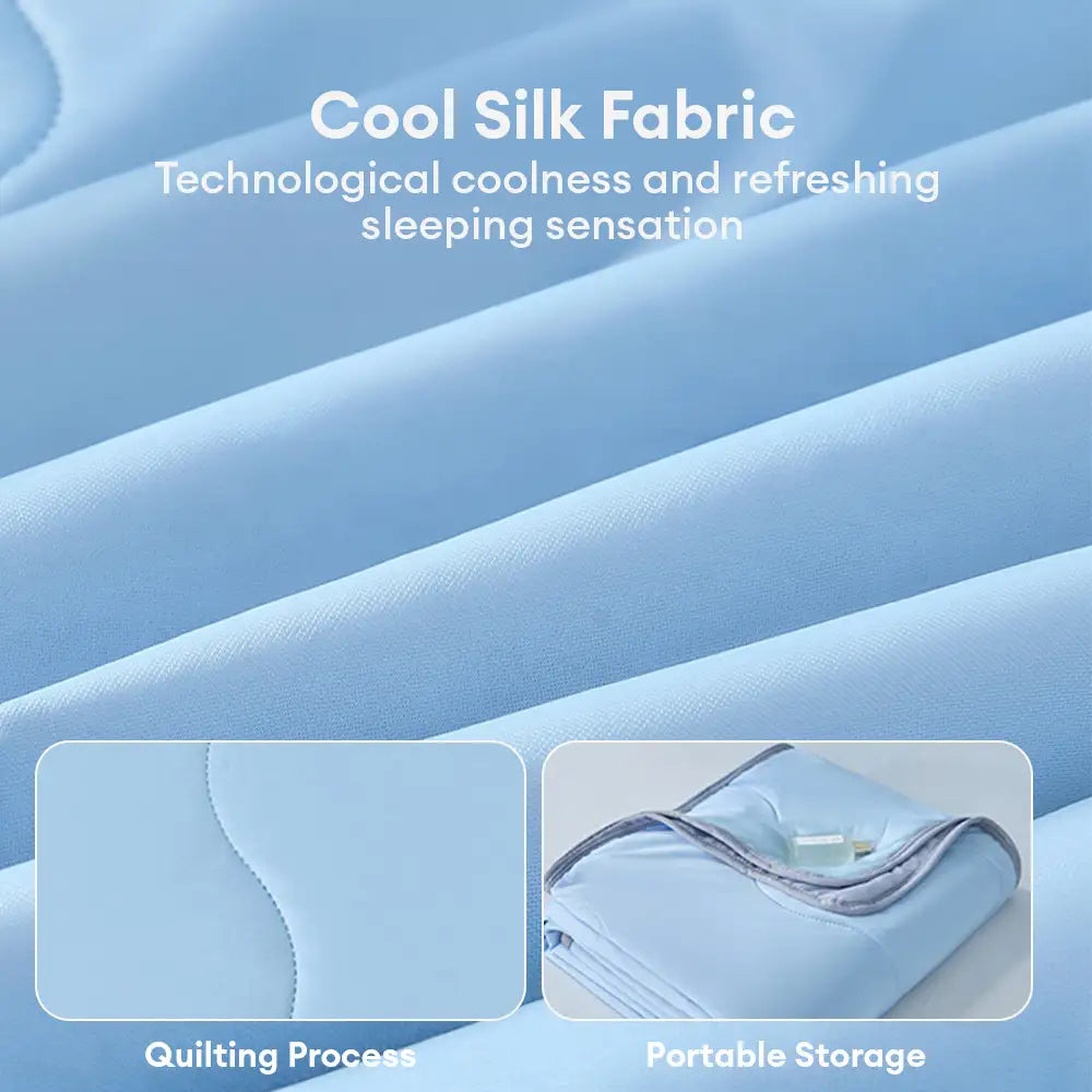 Cooling Ice Silk Double-Sided Heat-Absorbing Blanket - Wave