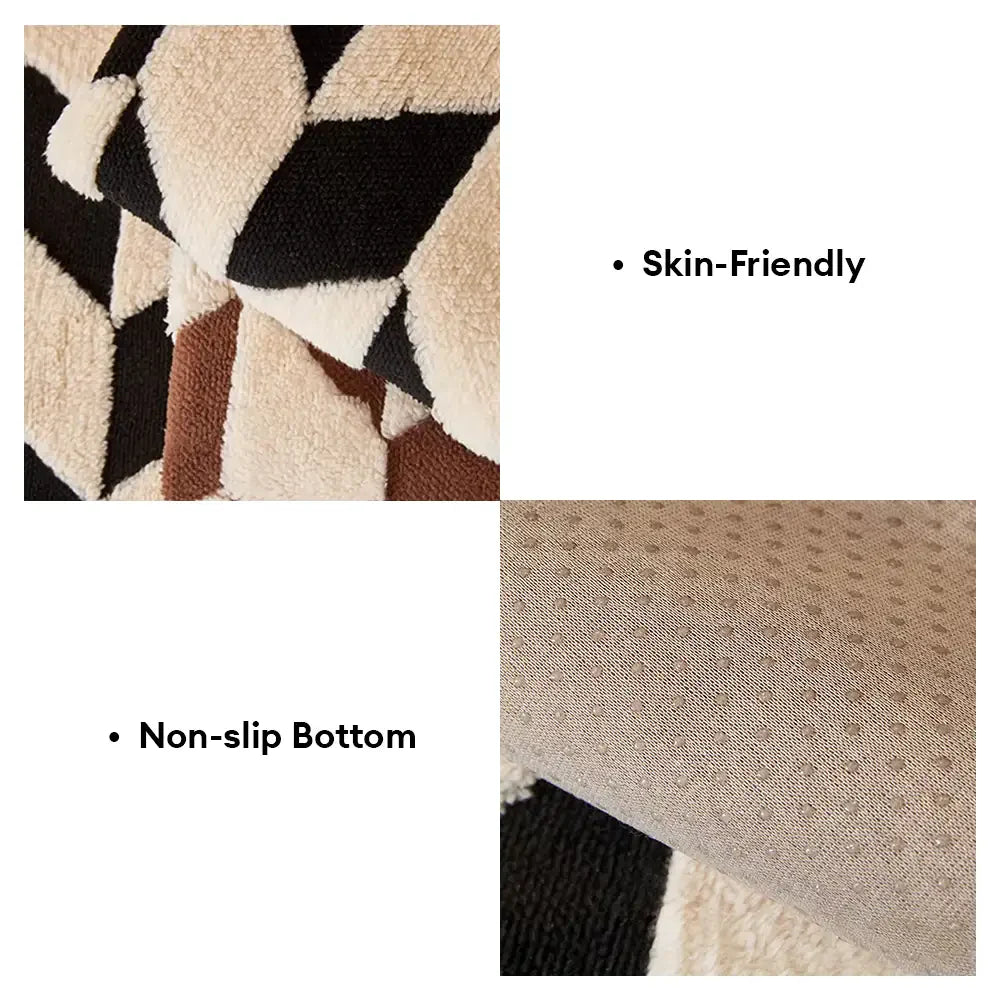Diamond-Pattern Plush Sofa Cover