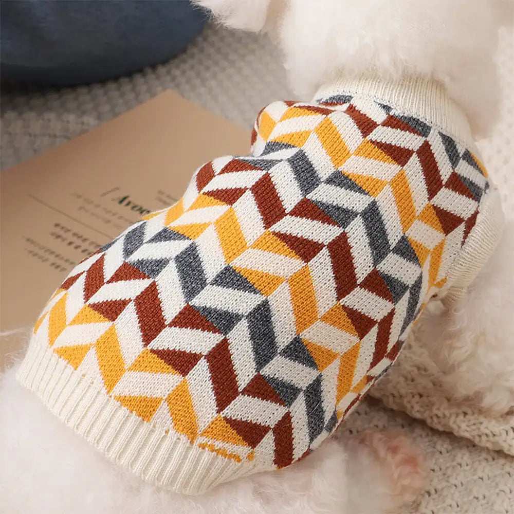 Diamond Striped Dachshund Dog Jumper Dog Clothes Sweater
