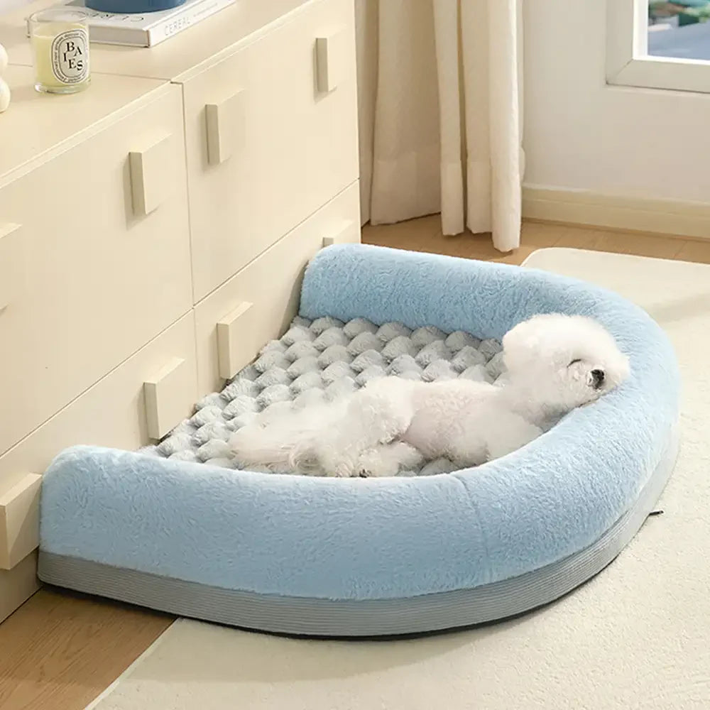 Faux Lambswool U-Shaped Removable Washable Orthopaedic Pet Bed