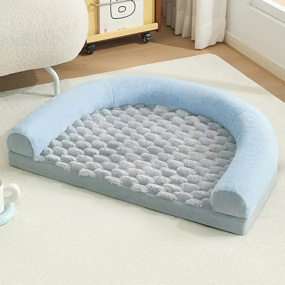 Faux Lambswool U-Shaped Removable Washable Orthopaedic Pet Bed