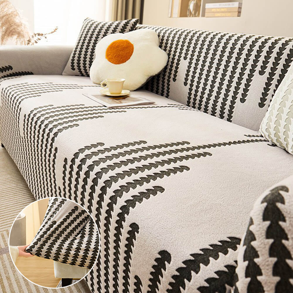 Herringbone Cosy Full-Wrap Stretch Magic Sofa Cover