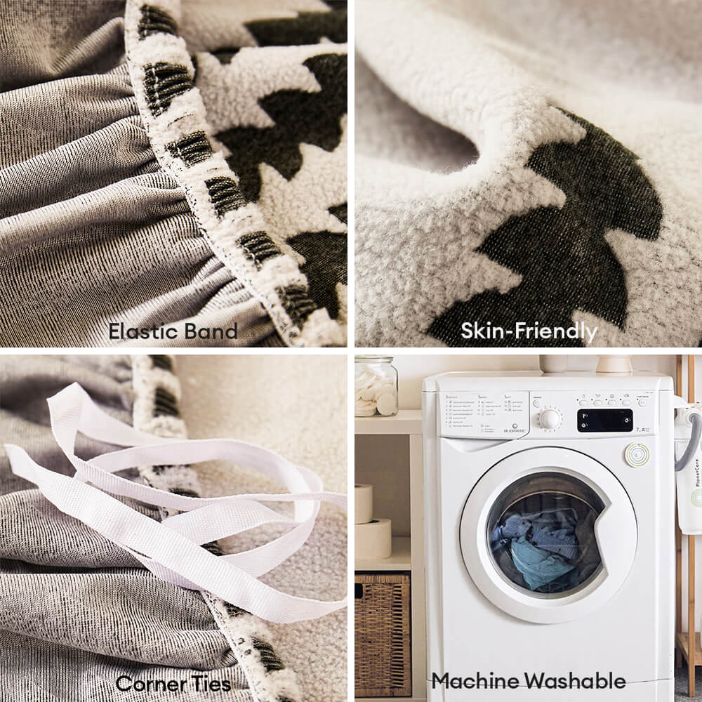 Herringbone Cosy Full-Wrap Stretch Magic Sofa Cover