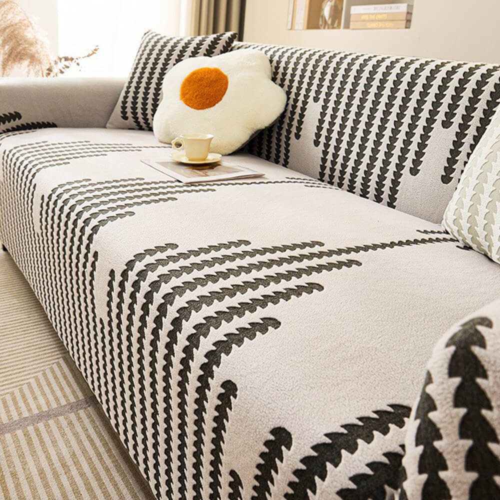 Herringbone Cosy Full-Wrap Stretch Magic Sofa Cover