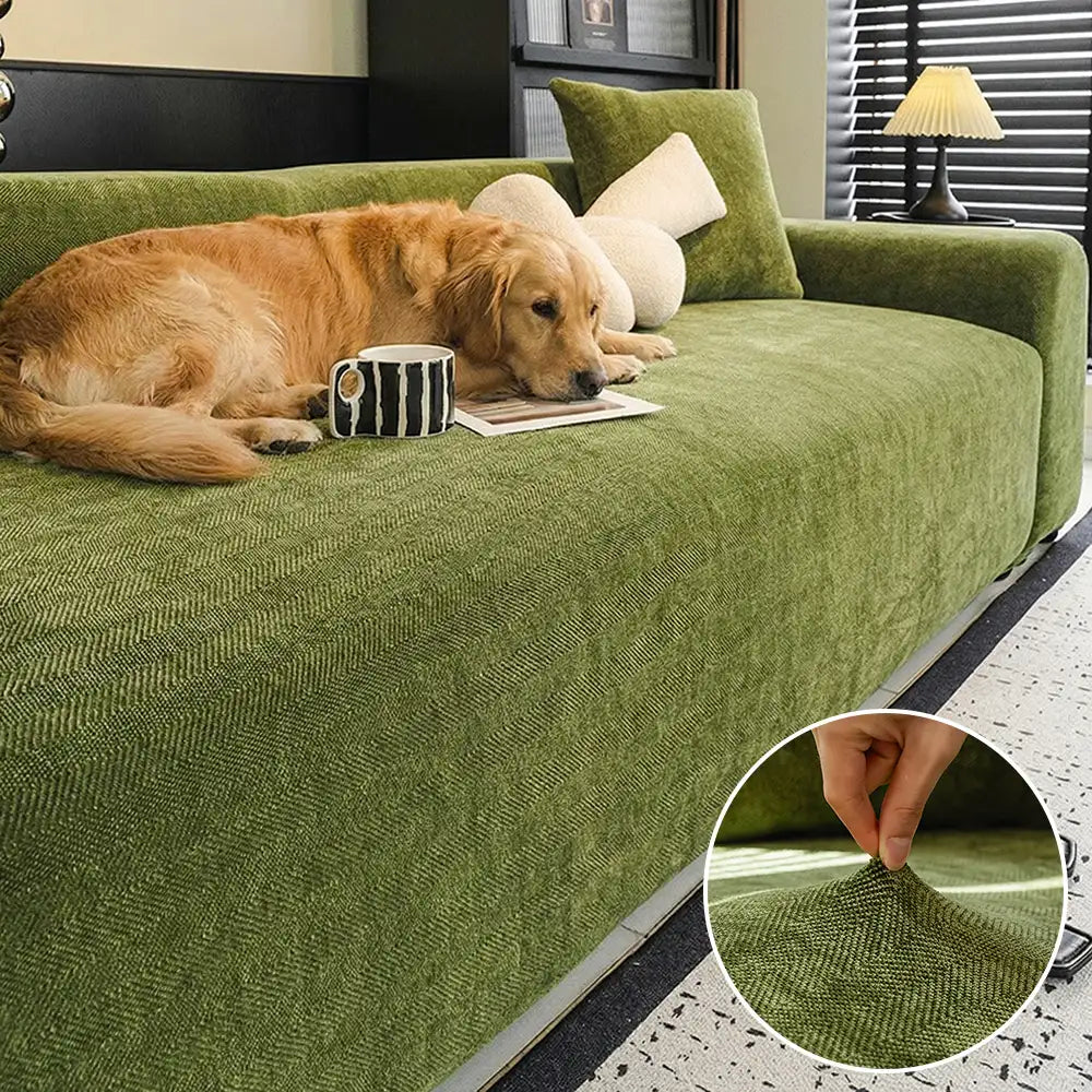 Herringbone Scratch-Resistant Full Coverage Strectch Sofa Protection Outdoor Garden Sofa Cover
