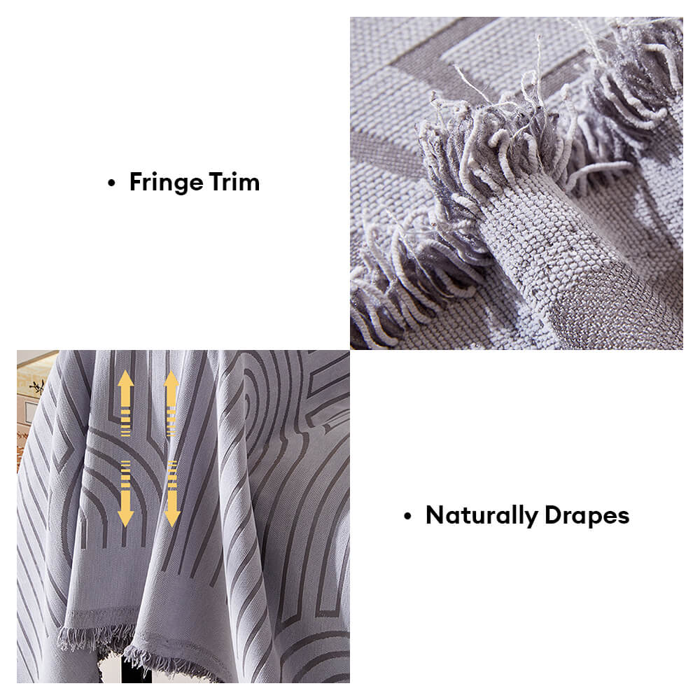 Minimalist Arch Motif Scratch-Resistant Chenille Throw Sofa Cover