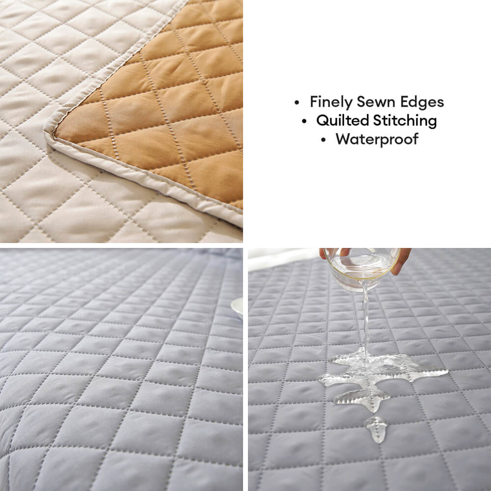 Modern Diamond One-Piece Sofa Protector Water-resistant Non-Slip Sofa Cover with Armrest