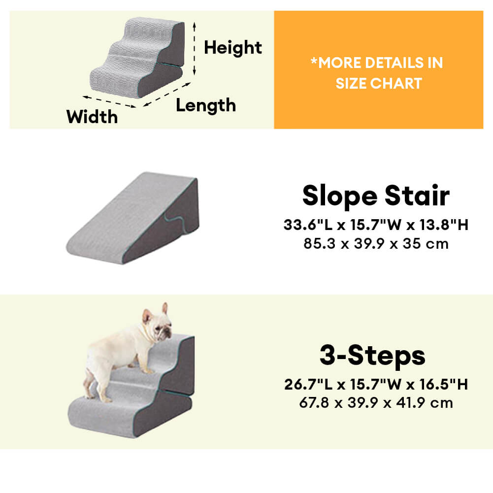 Multifunctional 2-in-1 Foldable Dog Steps with Ramp Mode