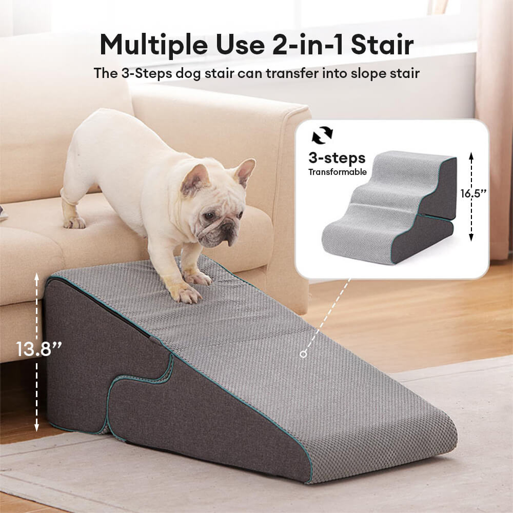 Multifunctional 2-in-1 Foldable Dog Steps with Ramp Mode