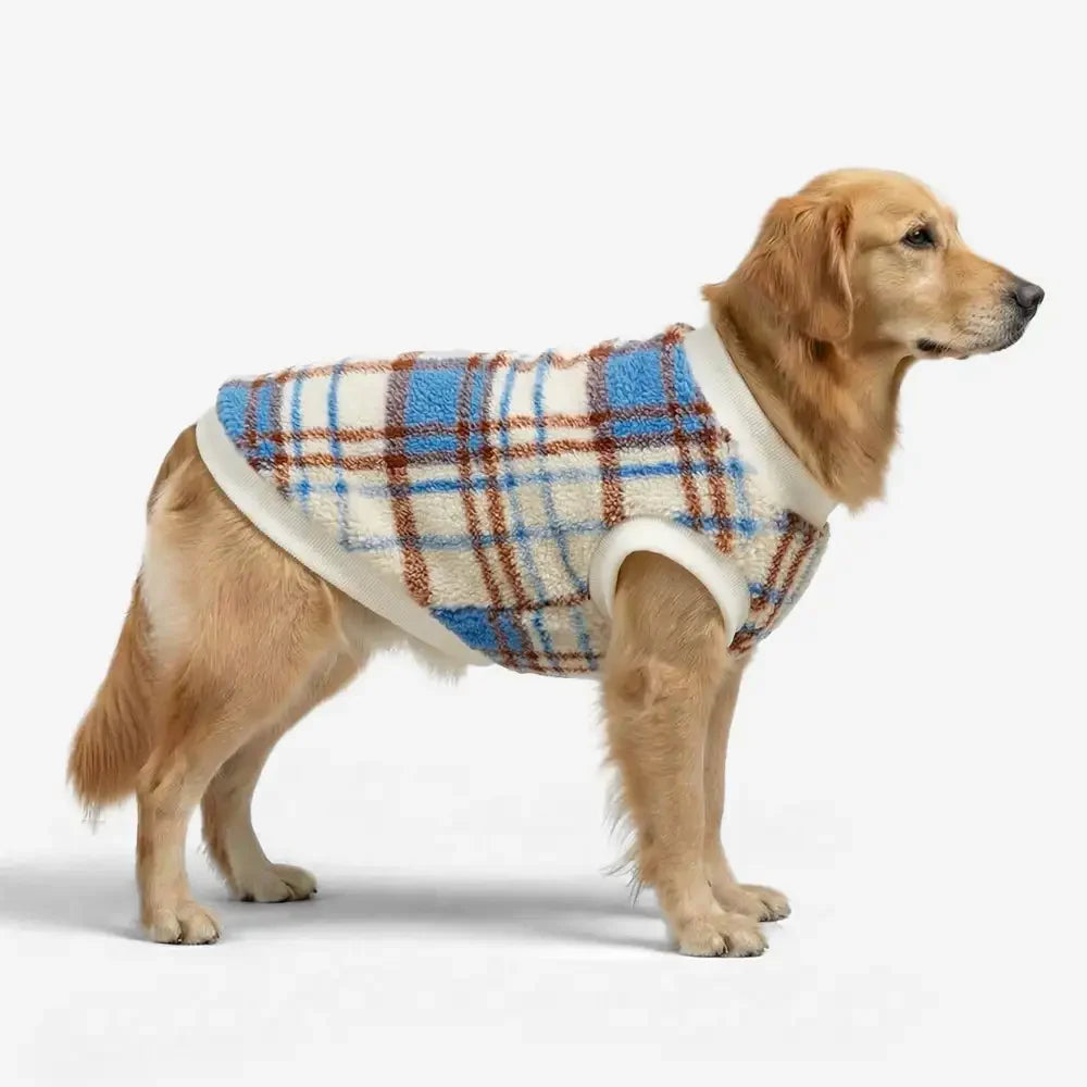 Plaid Comfortable Warm Plush Dog Jumper Sweater Suitable For All Breeds of Dogs
