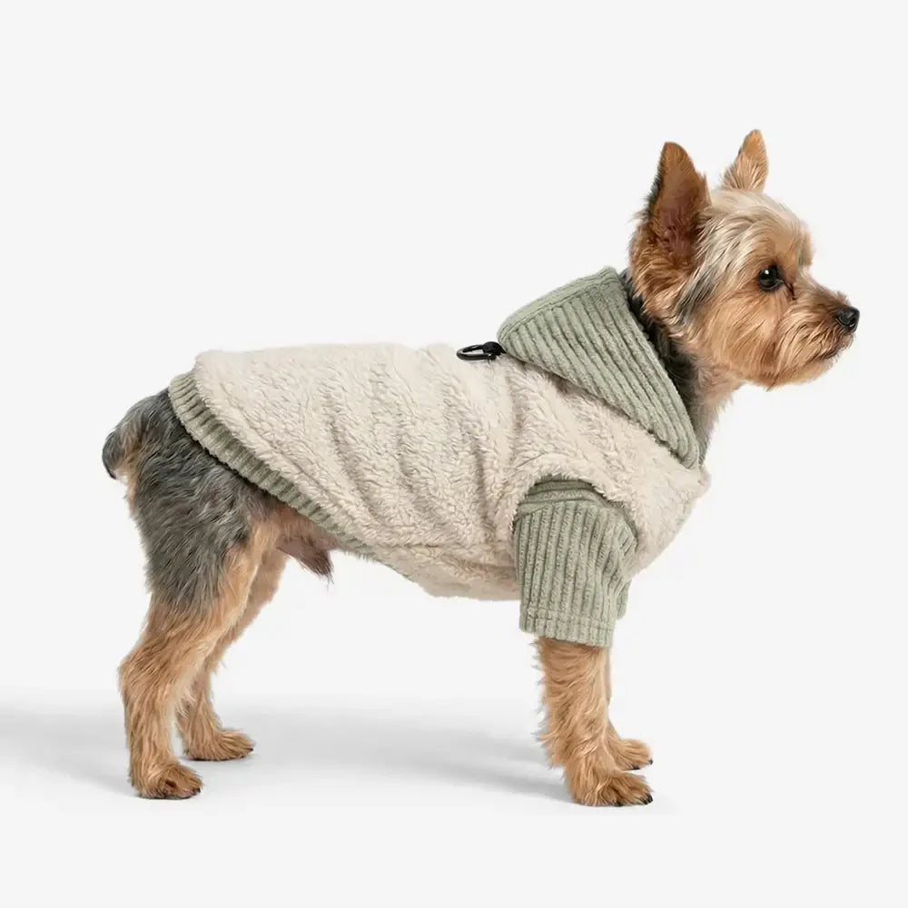 Plush Coat & Matching Turtleneck Dog Jumper Two-Piece Dog Outfit Set
