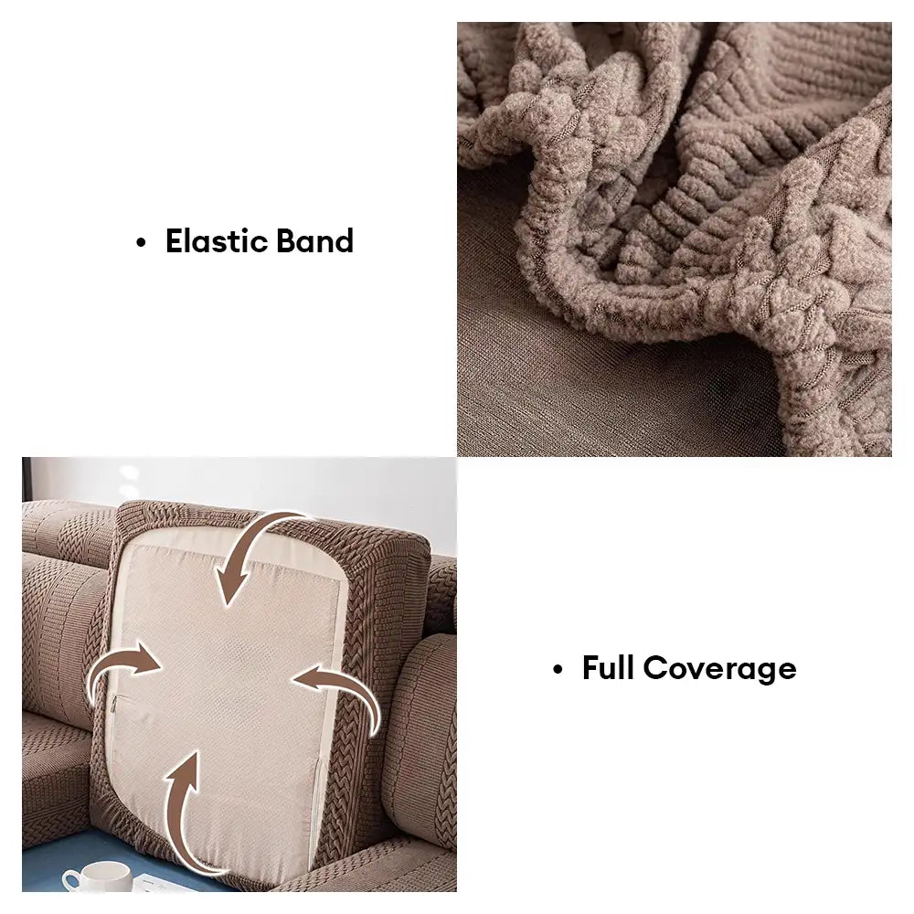 Polar Fleece Soft Antistatic Protection Sofa Stretch Full Wrap Sofa Cover