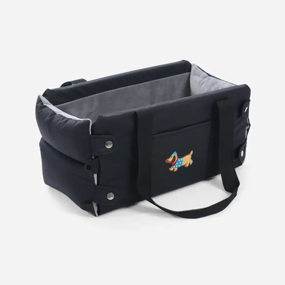 Portable Travel Faux Leather Waterproof Centre Console Pet Car Seat