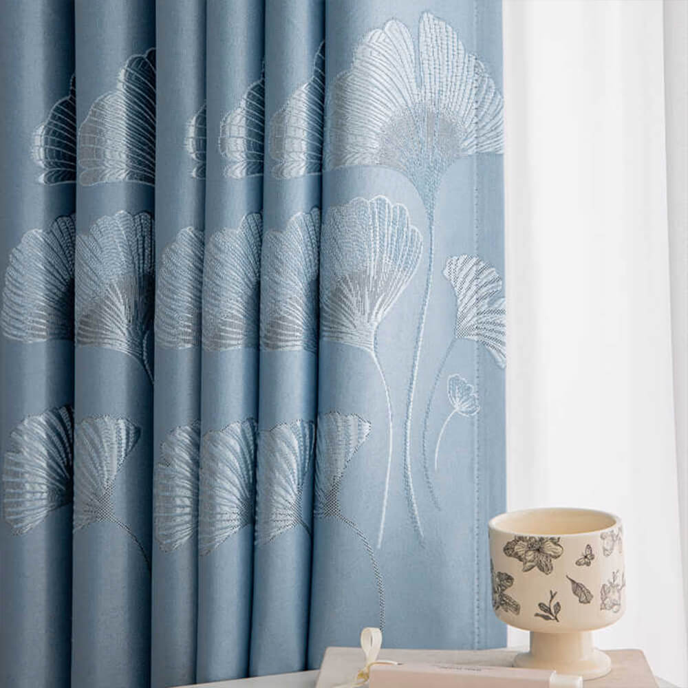 Refined Jacquard Breathable Noise Reduction Blackout Curtains