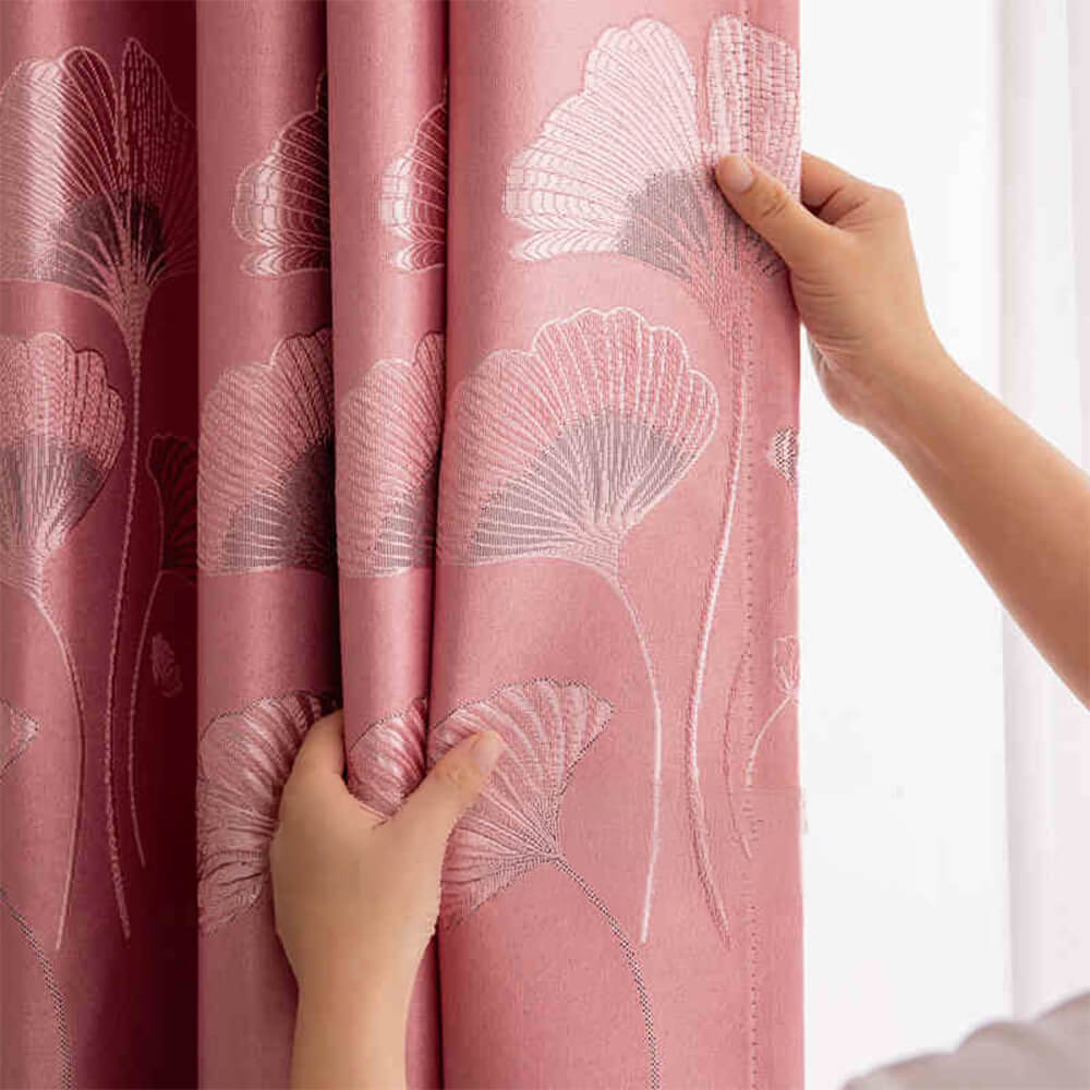 Refined Jacquard Breathable Noise Reduction Blackout Curtains