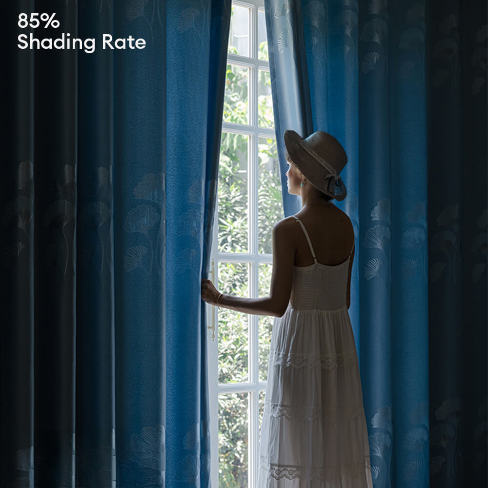 Refined Jacquard Breathable Noise Reduction Blackout Curtains